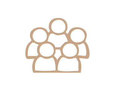 Illustration von Personen in einem Kreis