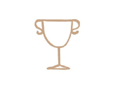 Illustration eines Pokals als Symbol für Erfolg und Auszeichnung.