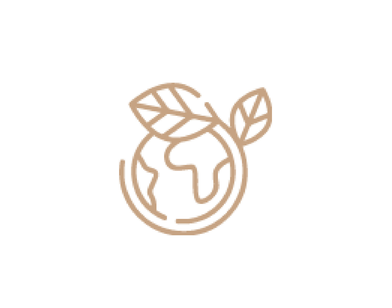 Illustration der Erdkugel mit einem Blatt rundum.