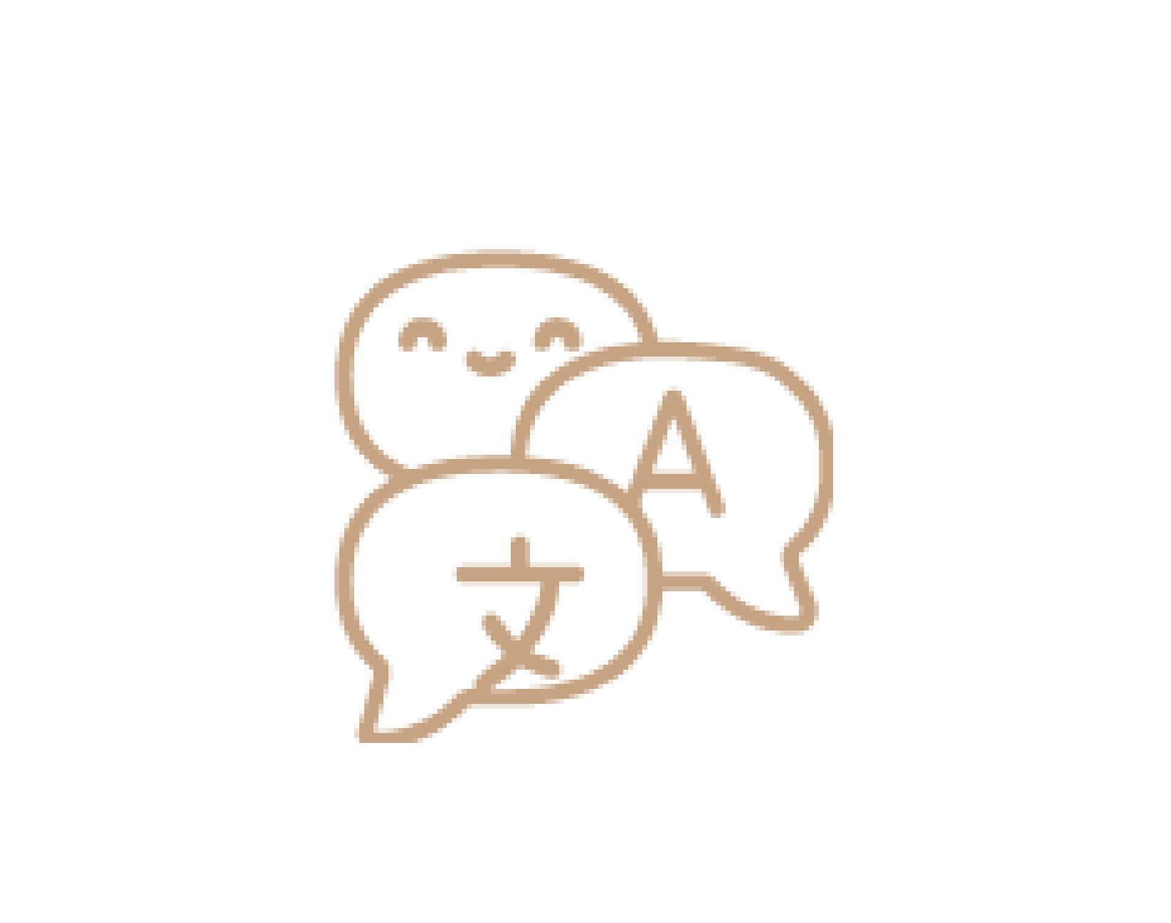 Illustration dreier Sprechblasen.