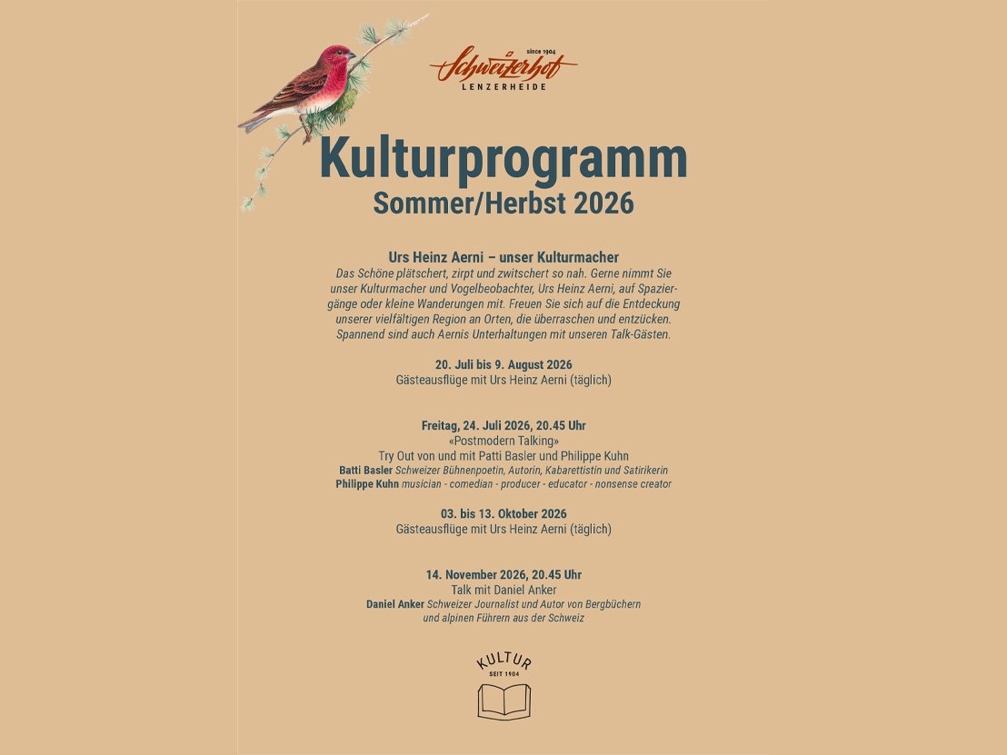 Kulturprogramm Sommer/Herbst 2026