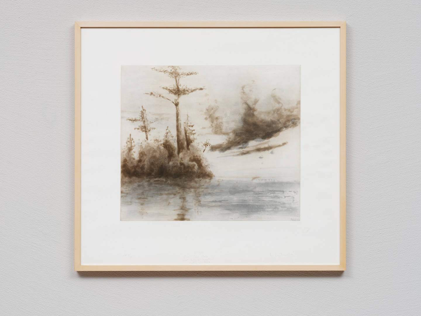 Ein Gemäde von einer Insel im See