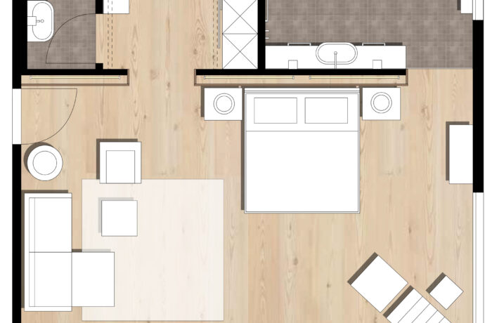 Grundrissplan Alpenchicsuite